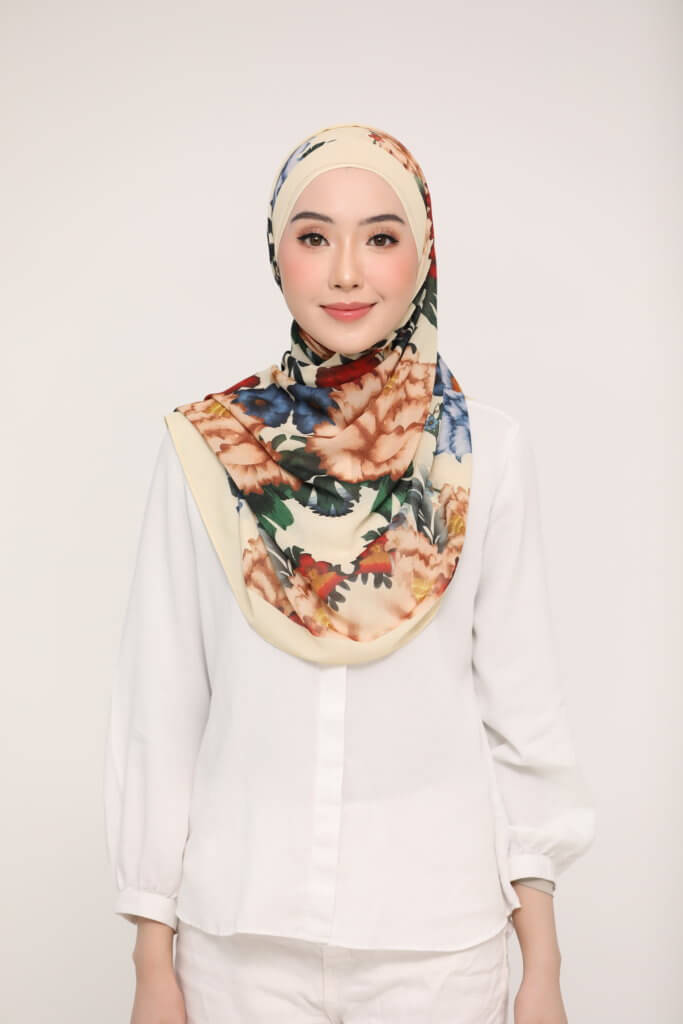 PEONY PRINTED SHAWL & SQUARE (LIMITED EDITION)
