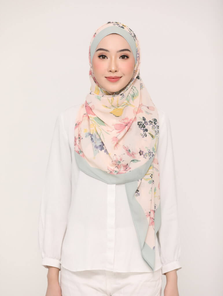 PEONY PRINTED SHAWL & SQUARE (LIMITED EDITION)