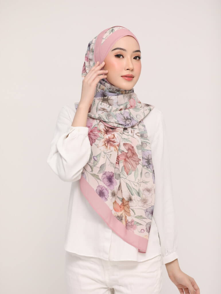 PEONY PRINTED SHAWL & SQUARE (LIMITED EDITION)