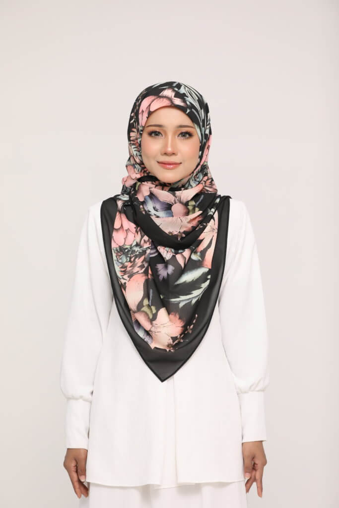 PEONY PRINTED SHAWL & SQUARE (LIMITED EDITION)