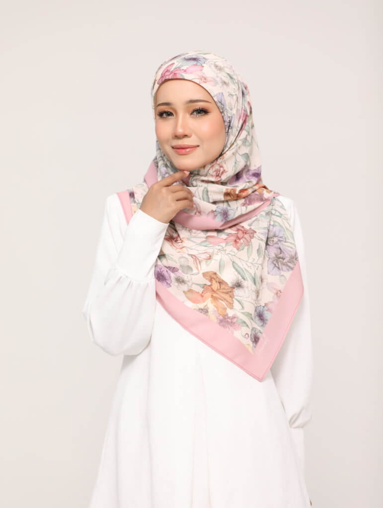 PEONY PRINTED SHAWL & SQUARE (LIMITED EDITION)
