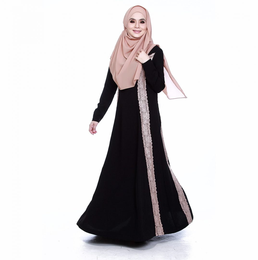 HEAXABELL Kara Abaya  Baju  Dress Wanita Casual Labuh 