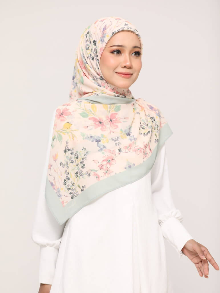 PEONY PRINTED SHAWL & SQUARE (LIMITED EDITION)